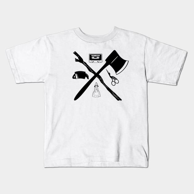 Over The Garden Wall Supplies (Black) Kids T-Shirt by HeroInstitute